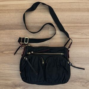 MZ Wallace Dawn Paige Crossbody Bag in Black Nylon
